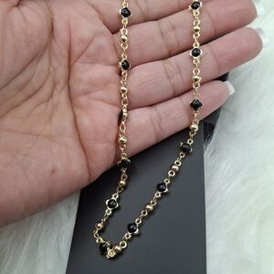 Elegant Gold and Black Necklace Set